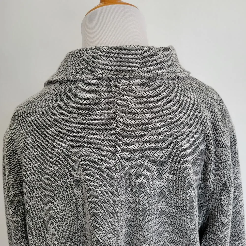 Eloquii Soft Knit Moto Jacket Cropped Gray Stretch Collared Women 22/24